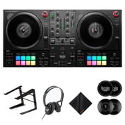 Hercules DJControl Inpulse T7 Black DJ Controller+Headphones+Laptop Stand Bundle