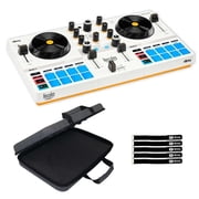 Hercules DJControl Mix Ultra Compact Battery Powered DJ Mixer with Case Package