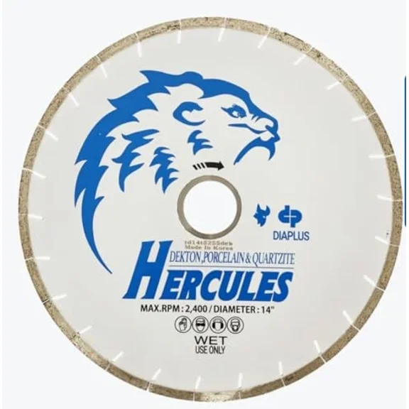Hercules Diamond Multi-Purpose Diamond Blade for Dekton, Porcelain, 16 Inch, 2400 RPM