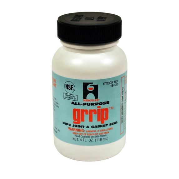 Hercules Grrip All-Purpose Pipe Joint & Gasket Sealant, 1/4 Pt, Black