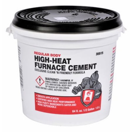 Hercules High Heat Non-Porous Regular Body Furnace and Stove Cement 1/2 gal.