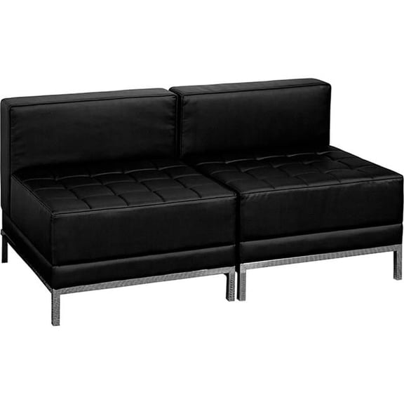 Hercules Imagination Series Flash Furniture Black Leather Lounge Set - 2 Piece
