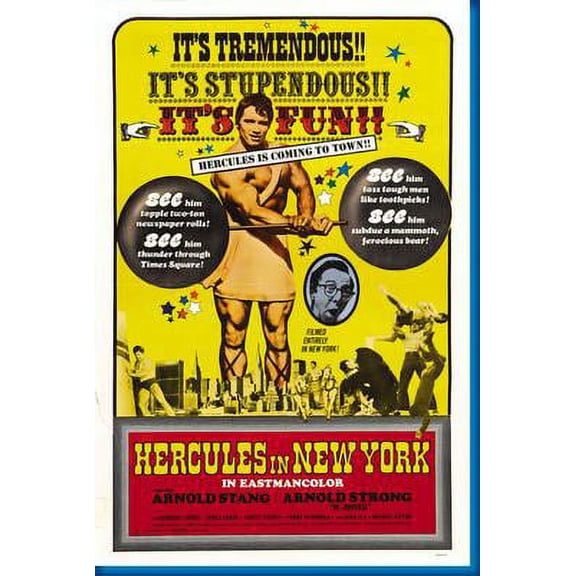 Hercules In New York Movie Poster Art Poster 24x36 Unframed, Age: Adults, Rectangle Z Posters