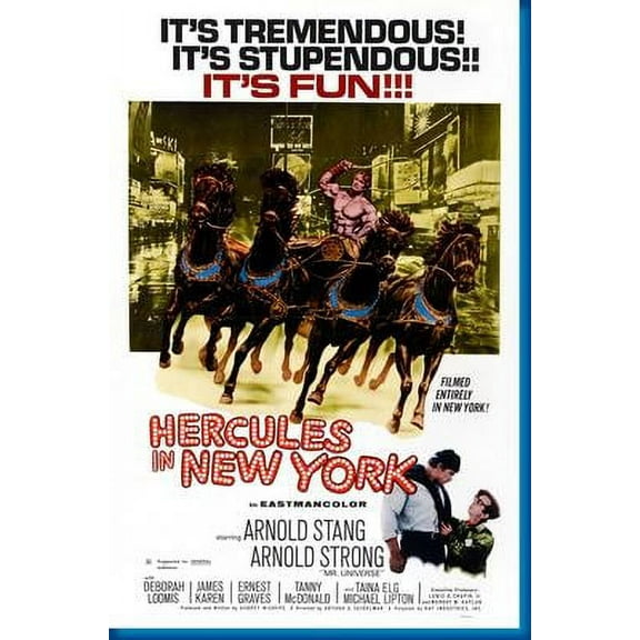 Hercules In New York Movie Poster Reprint 27inx40in for any room 27x40 #035301 Square Adults Best Posters