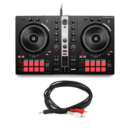 Hercules Inpulse 300 MK2 DJ Controller w/ 1/8" TRS to Dual RCA Cable Bundle