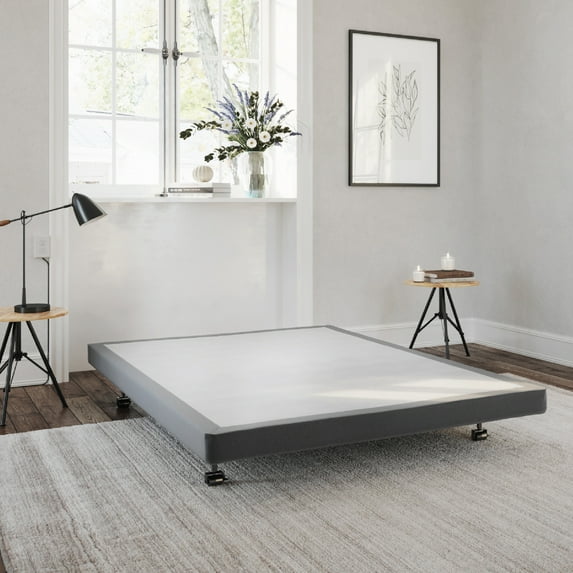 Hercules Instant Foundation Low Profile Wood 4-Inch , Platform Bed Frame, Easy Assembly mattress foundation, Box-Spring Replacement, Twin XL