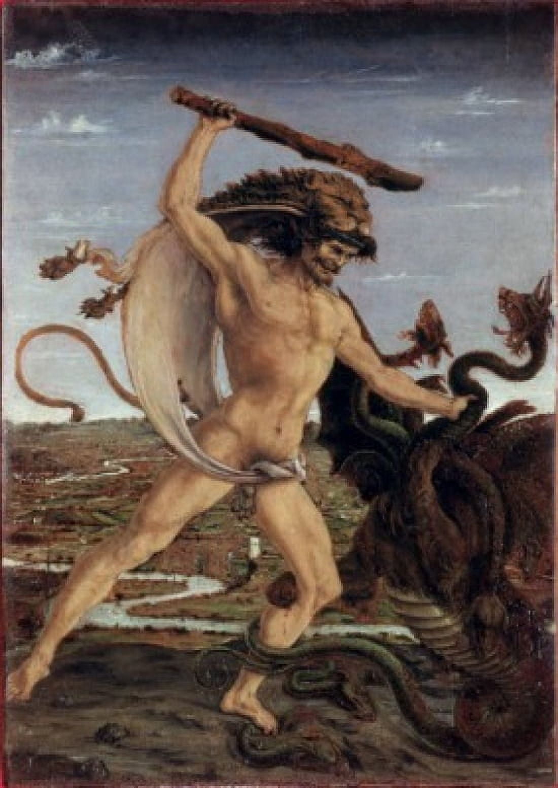 Hercules and the Lernaean Hydra Piero del Pollaiolo (1443-1496 Italian) Galleria degli Uffizi Florence Italy Canvas Art - Piero del Pollaiolo (18 x 24)