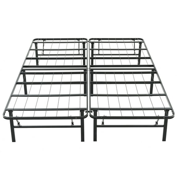 Hercules Folding Metal Bed Frame, 14 In Platform Mattress Foundation, Queen