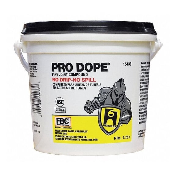 Hercules Pipe Thread Sealant 6 lb, Pail, Pro Dope, Gray, Paste 15433