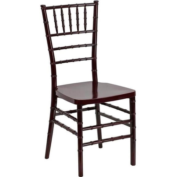 Hercules Premium Series Resin Flash Furniture Stacking Chiavari Chair - Mahogany