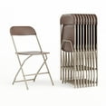 thumbnail image 1 of Flash Furniture Hercules Series Plastic Folding Event Chairs for Adults, Set of 10, Brown, 1 of 20