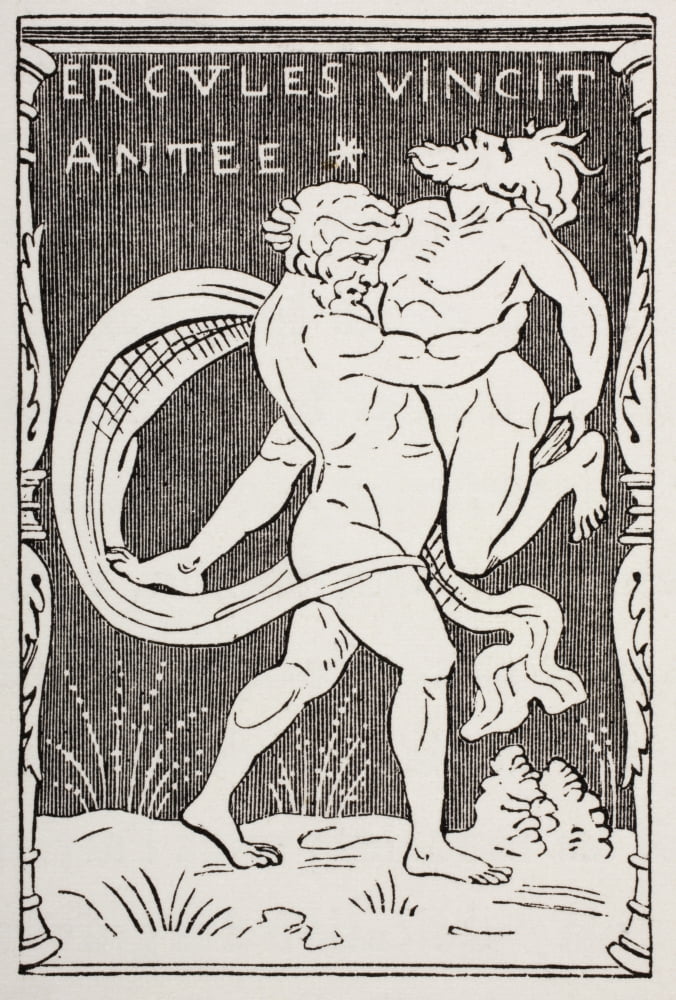 Hercules Slays Augeas After Augeas Refuses To Pay Him After Cleaning The Augean Stables From Les Artes Au Moyen Age Published Paris 1873 Canvas Art - Ken Welsh Design Pics (12 x 17)