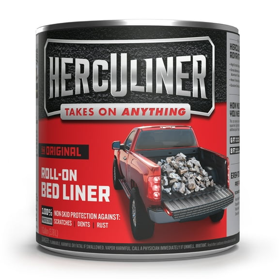 Herculiner HCL0B3 Black Non-skid Truck Bed Coating Liquid, 9 lb