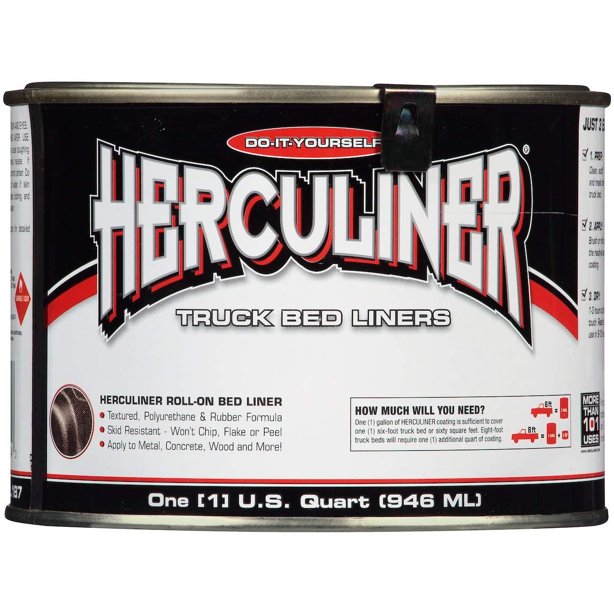 Herculiner 15 oz Truck Bed Coating, Black Spray Can