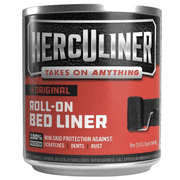 Herculiner Original Roll-On Truck Bed Liner, Black, 1 Quart, DIY Bedliner Coating, Textured, Durable