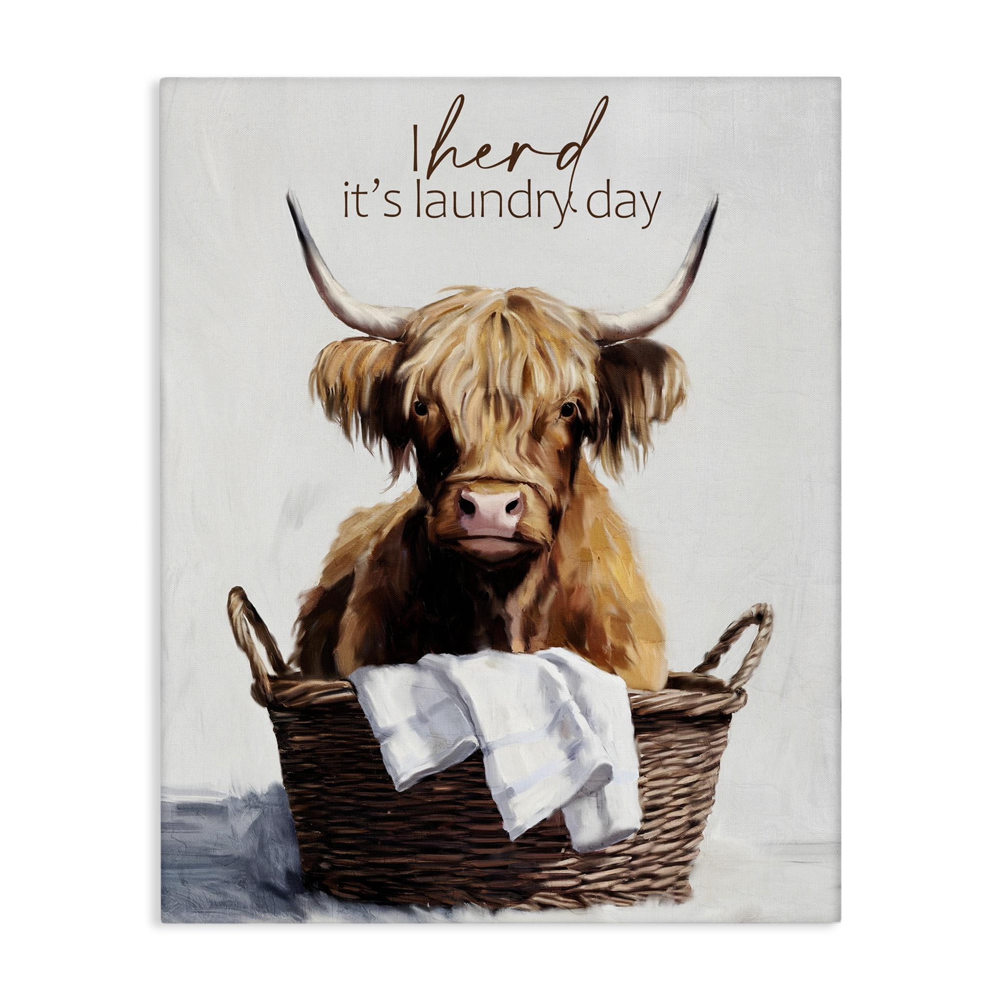 Herd It's Laundry Day Canvas Wall Art, design by Kim Allen