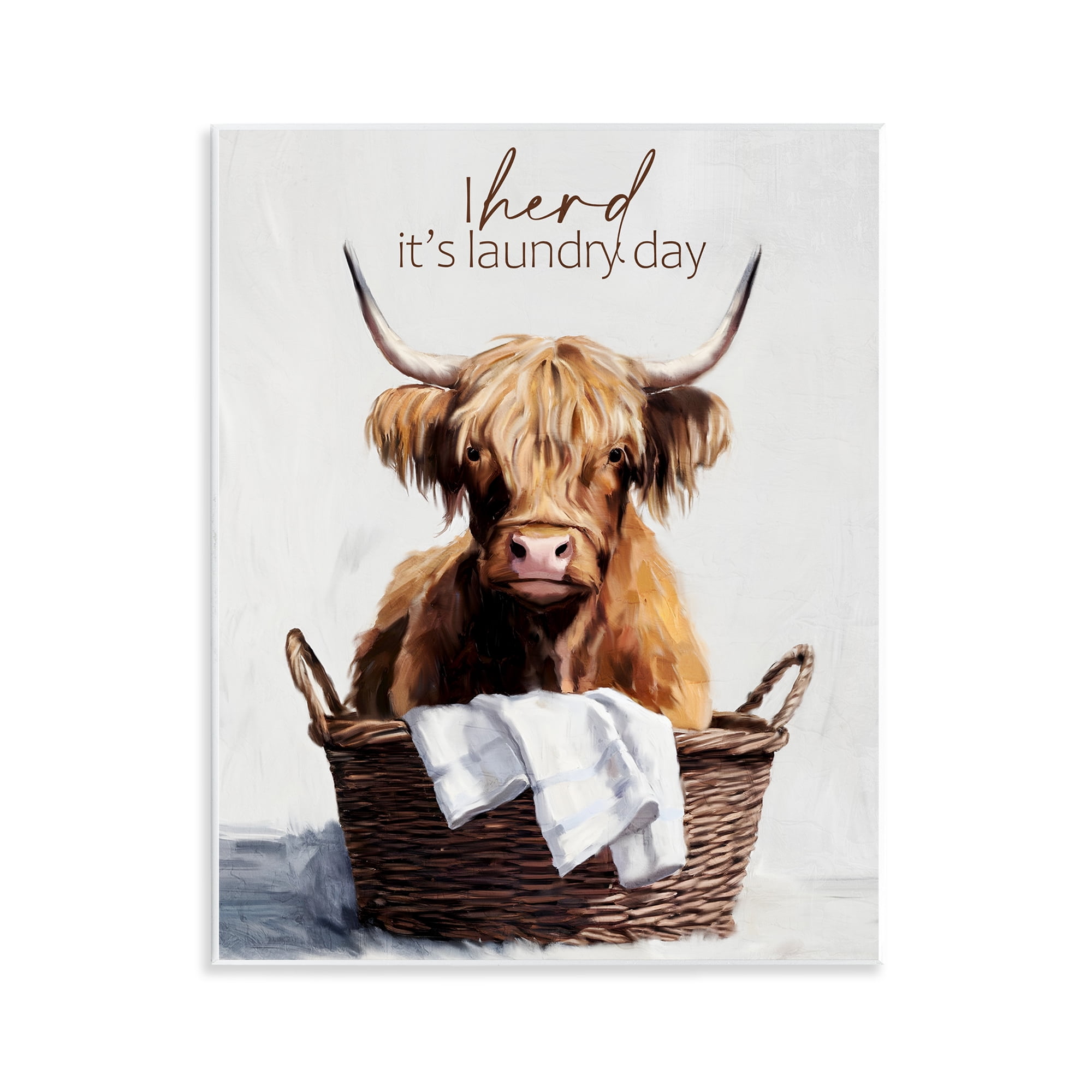 Herd It's Laundry Day Wall Plaque Art, design by Kim Allen