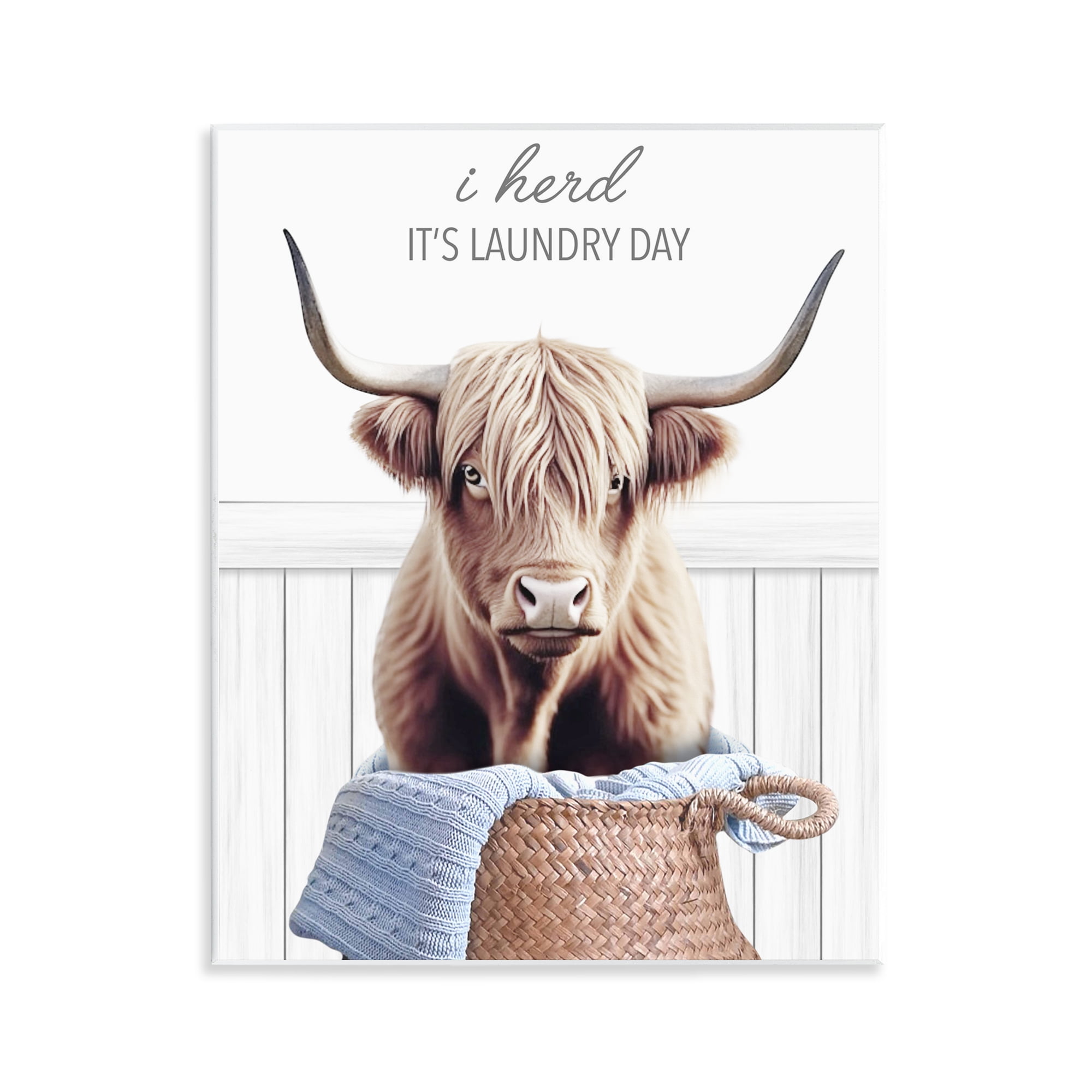 Herd It's Laundry Day Wall Plaque Art, design by Marcus Prime