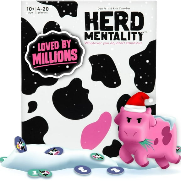Big Potato Games Herd Mentality Family Party Board Game, 200 Questions, Ages 10+, 4 to 20 Players