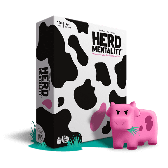 Big Potato Games Herd Mentality Udderly Funny Family Board Game Easy & Fun for Big Groups, 4-20 Players, Ages 10+