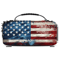 thumbnail image 1 of Herdesigns 4th of July Carry Case Compatible with Nintendo Switch 2017 & Oled 2021, with 20 Game Card Slots, Memorial Day USA Flag Portable Travel Carrying Case Pouch for Accessories & Games, 1 of 8