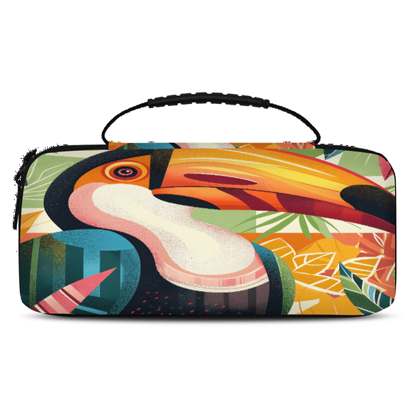 Herdesigns Abstract Wavy Swirl Carry Case Compatible with Nintendo Switch 2, with 20 Game Card Slots, Spiral Circular Portable Travel Carrying Case Pouch for Accessories & Games