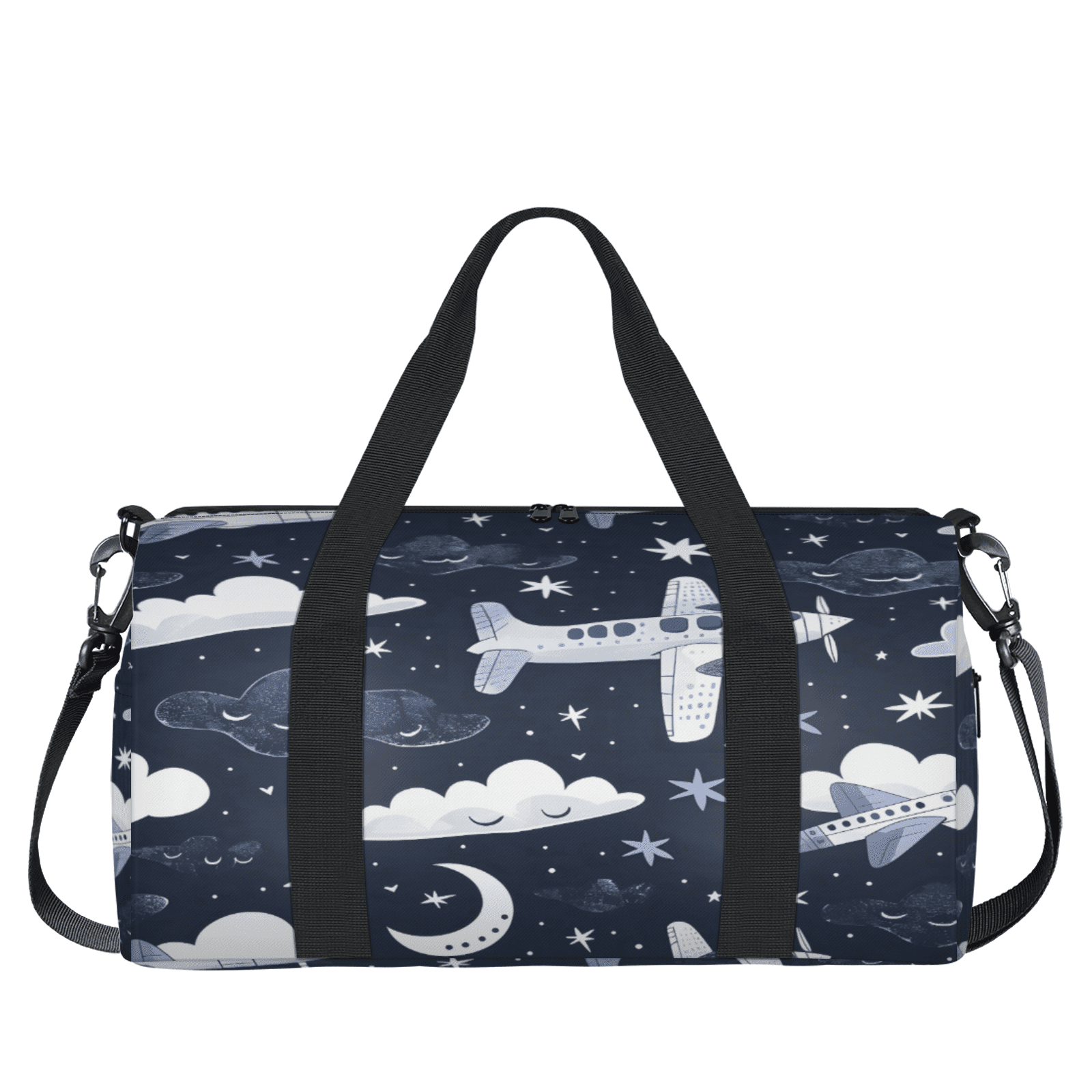 Herdesigns Aircraft Airplane Travel Duffle Bag Sports Yoga Weekender Overnight Carry on Workout Bags Lightweight Waterproof Gym Tote Bag for Women