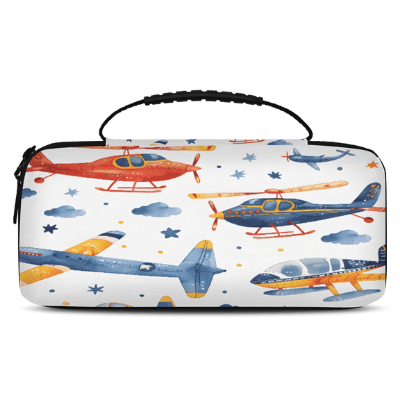 Herdesigns Airplane Carry Case Compatible with Nintendo Switch 2, with 20 Game Card Slots, Cartoon Portable Travel Carrying Case Pouch for Accessories & Games