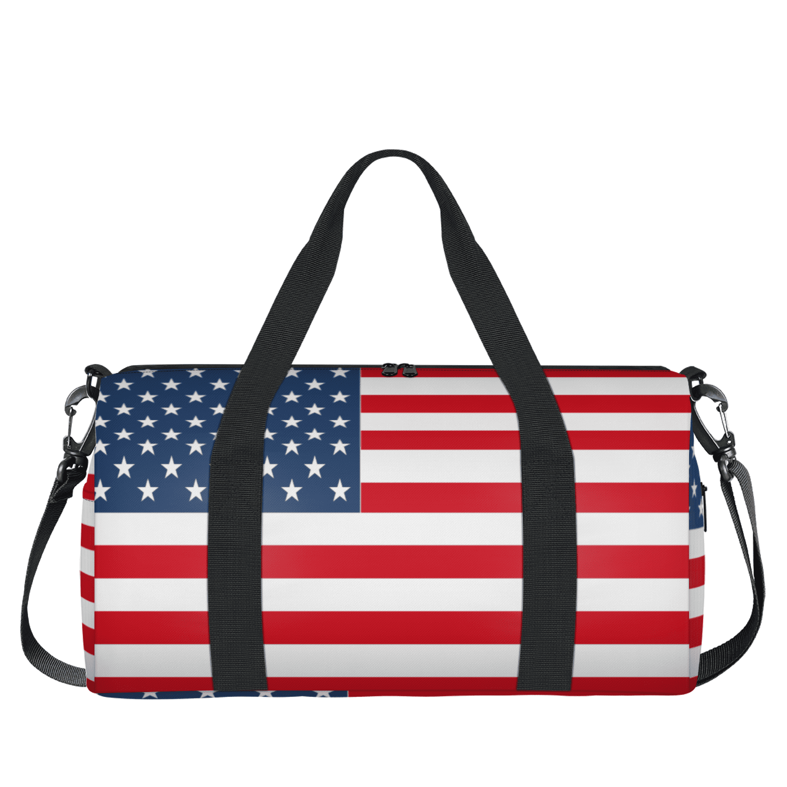 Herdesigns American Flag Travel Duffle Bag Sports Yoga Weekender Overnight Carry on Workout Bags Lightweight Waterproof Gym Tote Bag for Women