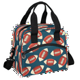 thumbnail image 1 of Herdesigns American Football Insulated Lunch Bag for Women Men Adult, Reusable Insulated Cooler Lunch Box Lunch Tote Bag for Work Picnic Beach, 1 of 7