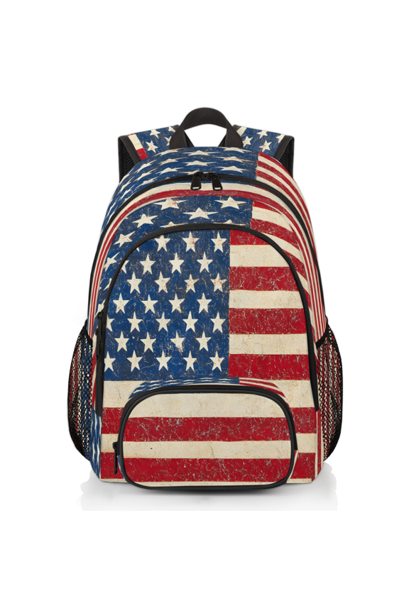 American Usa Flag Laptop Backpack 18.3 Inch Travel Backpack for Women Men, 4th July Independence Day Work Computer Backpacks Large Teacher Nurse Bag Casual Daypack
