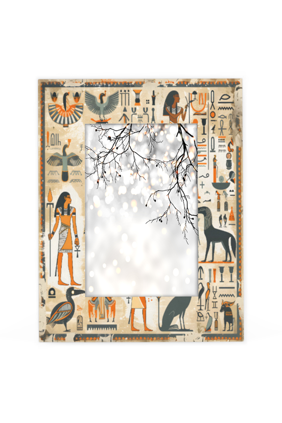 Ancient Egyptian 4x6 Picture Frame Wood Photo Frame Table Display or Wall Hanging Decoration for Vertical or Horizontal Display