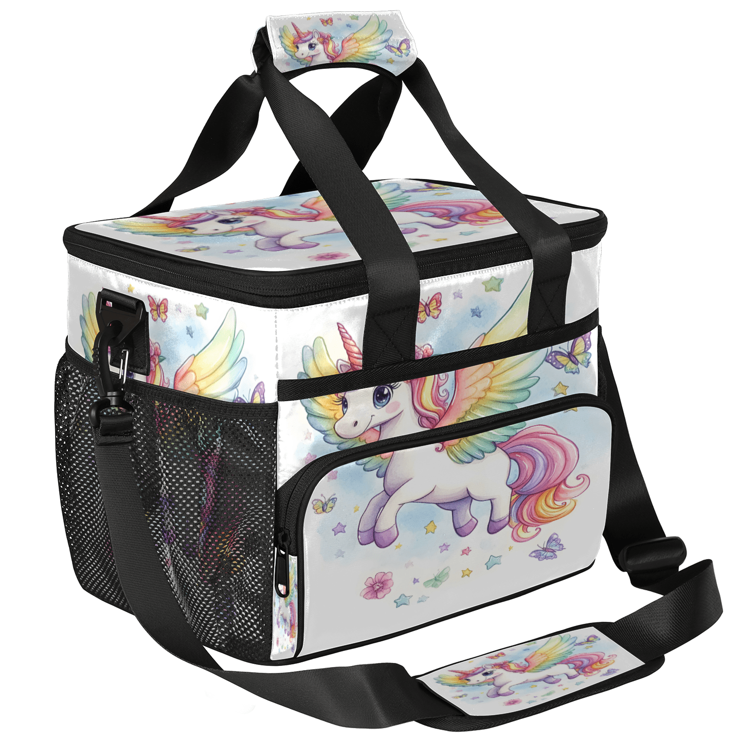 Herdesigns Animal Large Insulated Lunch Box for Adults Women Men with Adjustable Shoulder Strap, Cute Unicorn Reusable Cooler Lunch Bag for Offices Picnic Hiking Beach