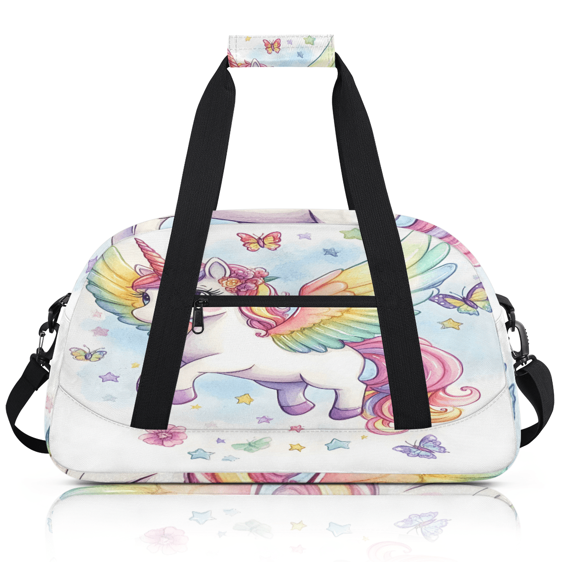 Herdesigns Animal Sports Duffle Bags Travel Duffle Bag Gym Bag Cute Unicorn Weekender Travel Bag Waterproof Overnight Bag Carry On Travel Tote Bag Dance Bags
