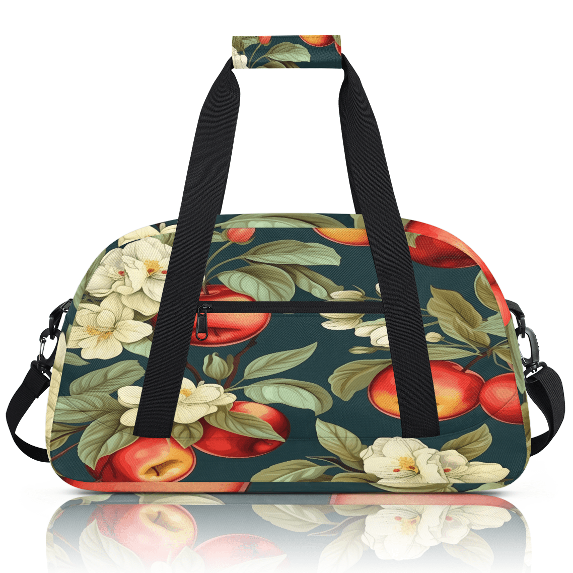 Herdesigns Apples Sports Duffle Bag for Women & Men, Gym Bag Dance Bag Overnight Bag Carry On Weekender Travel Bag