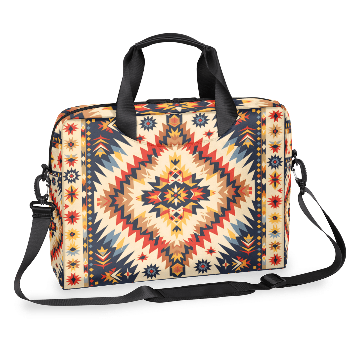Herdesigns Aztec Geometric Stripes Laptop Bag for Women Men, Computer Case Briefcase Messenger Bags, 15-15.6 inch Laptop Sleeve Shoulder Bag