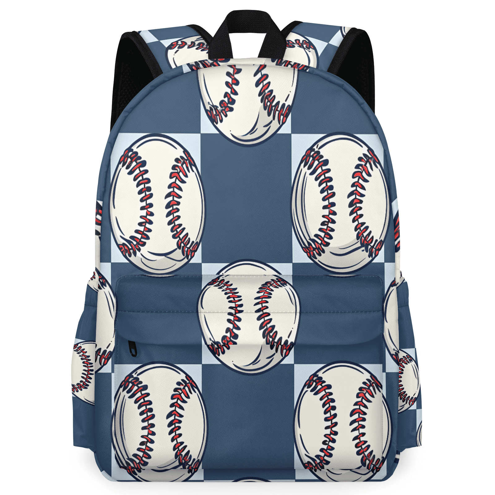 Herdesigns Baseball Backpack for Men Women, Lightweight Laptop Backpack 16.3 Inch Baseball Print Casual Daypack for Travel Work Commuter