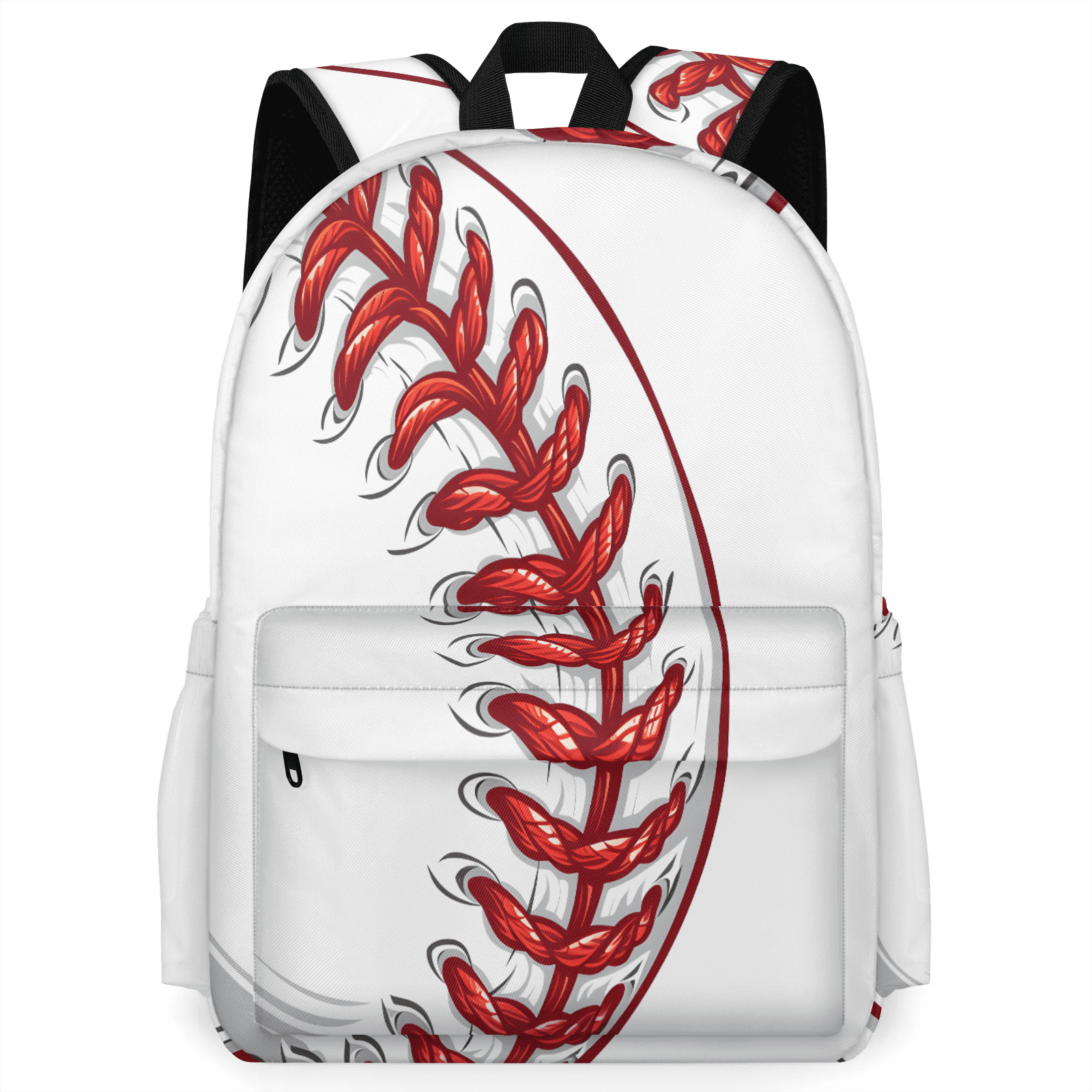 Herdesigns Baseball Backpack for Men Women, Lightweight Laptop Backpack 16.3 Inch Red Ball Sports Casual Daypack for Travel Work Commuter