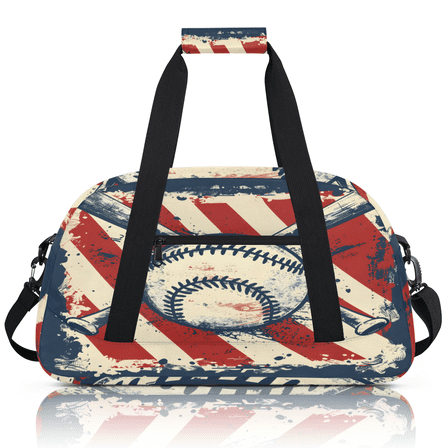 Herdesigns Baseball Ball Sports Sports Duffle Bag for Women & Men, Gym Bag Dance Bag Overnight Bag Carry On Weekender Travel Bag