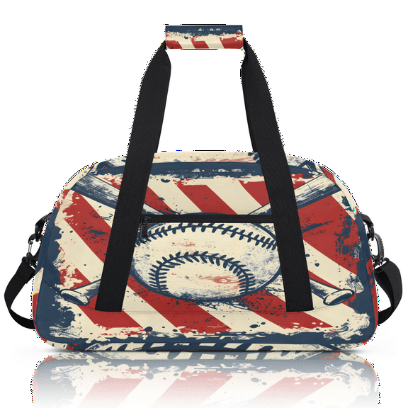 Herdesigns Baseball Ball Sports Sports Duffle Bag for Women & Men, Gym Bag Dance Bag Overnight Bag Carry On Weekender Travel Bag