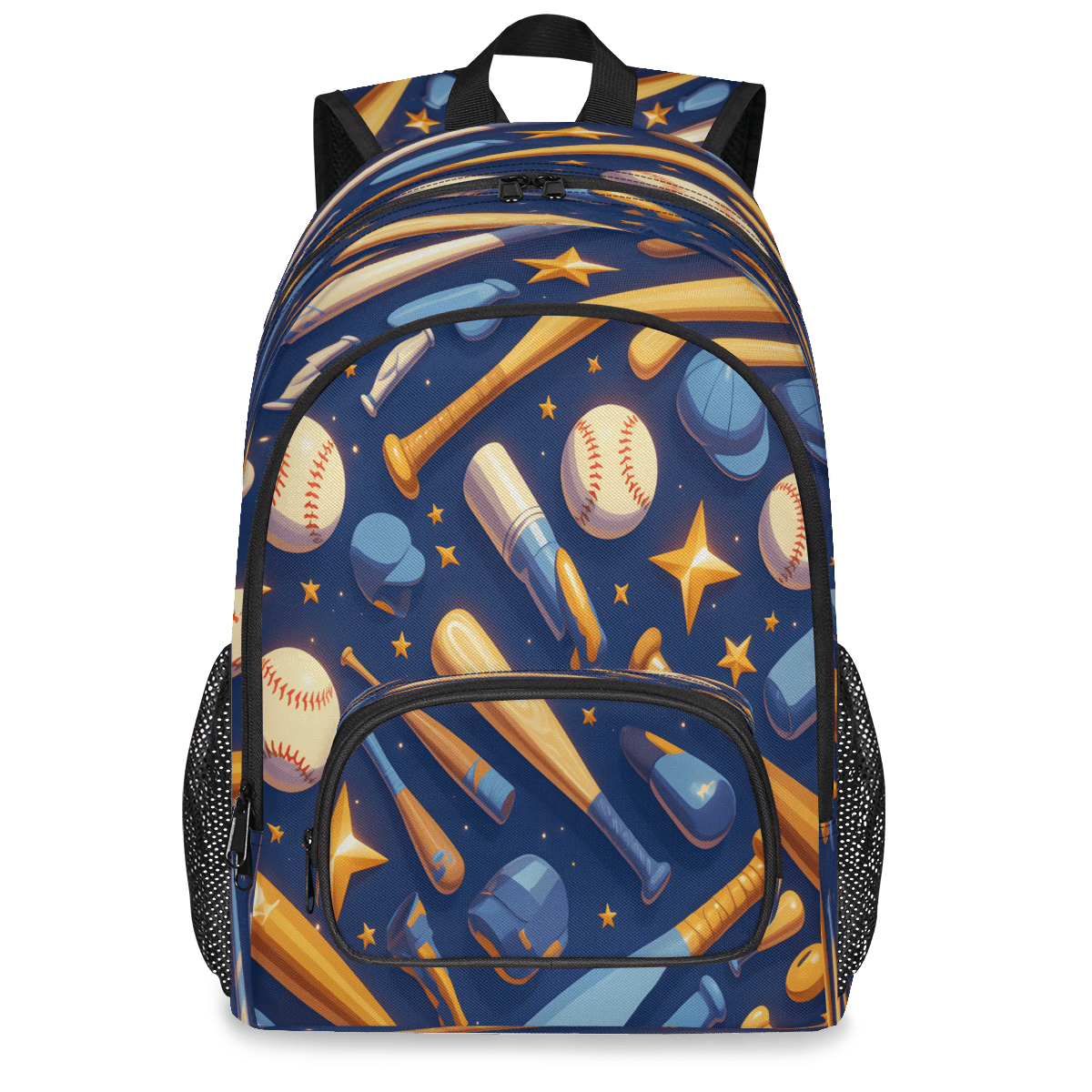 Herdesigns Baseball Bat Laptop Backpack for Women Men, 18.3 Inch Star Large Computer Backpacks Fashion Teacher Nurse Bag Casual Daypack for Work Travel