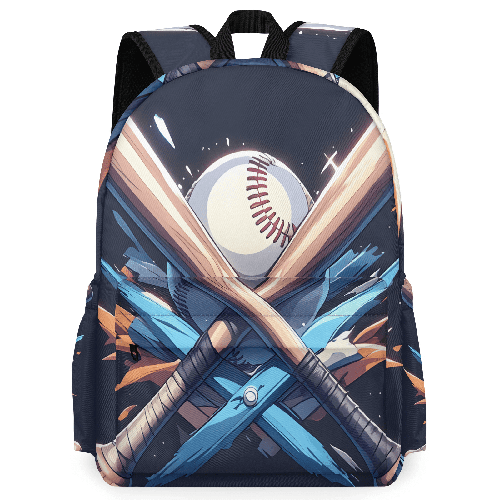 Herdesigns Baseball Bat Travel Backpack 16.3 Inch Casual Laptop Backpack for Men Women Adults Daily Daypack for Work Commuter, Balll Sport