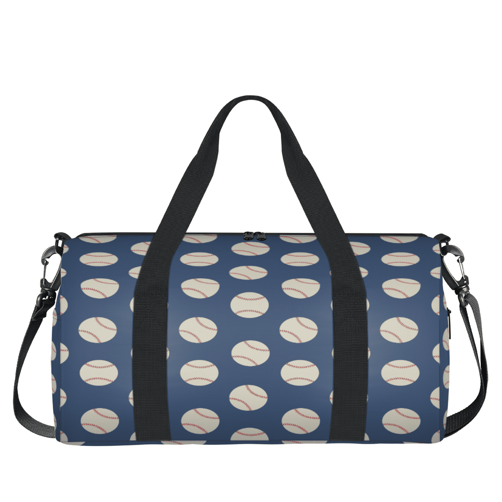 Herdesigns Baseball Navy Blue Travel Duffle Bag Sports Yoga Weekender Overnight Carry on Workout Bags Lightweight Waterproof Gym Tote Bag for Women