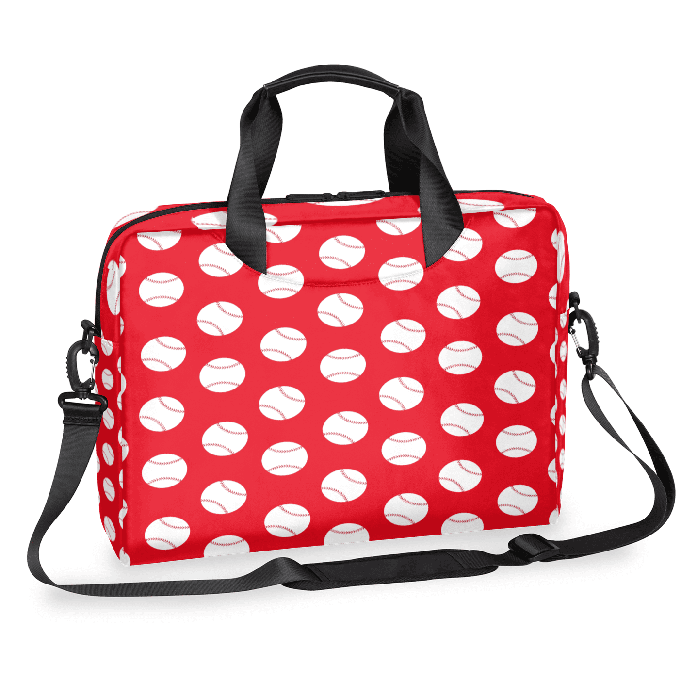 Herdesigns Baseball Red Laptop Bag for Women Men, Computer Case Briefcase Messenger Bags, 15-15.6 inch Laptop Sleeve Shoulder Bag