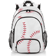 Herdesigns Baseball Red Stitching Laptop Backpack for Women Men, 18.3 Inch Large Computer Backpacks Fashion Teacher Nurse Bag Casual Daypack for Work Travel