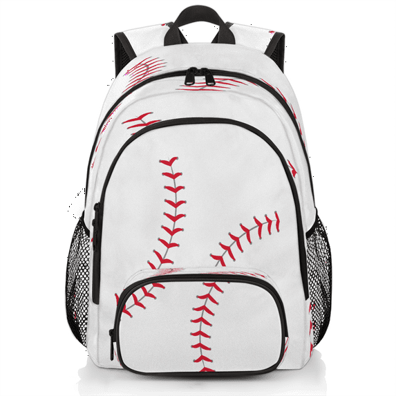 Herdesigns Baseball Red Stitching Laptop Backpack for Women Men, 18.3 ...