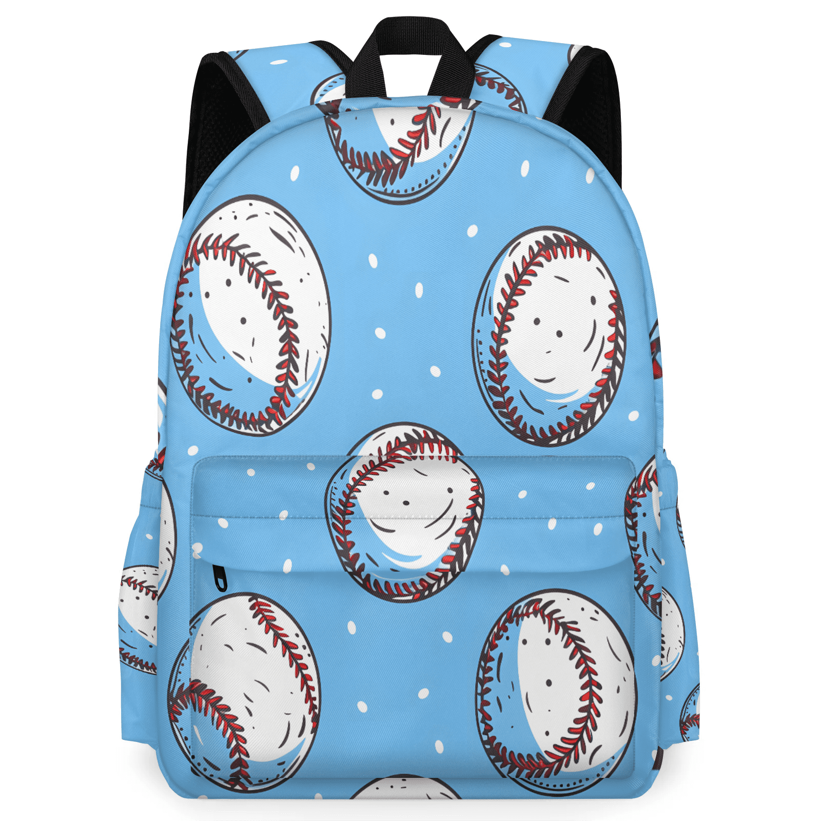 Herdesigns Baseball Sports Backpack for Men Women, Lightweight Laptop Backpack 16.3 Inch Cool Ball Casual Daypack for Travel Work Commuter