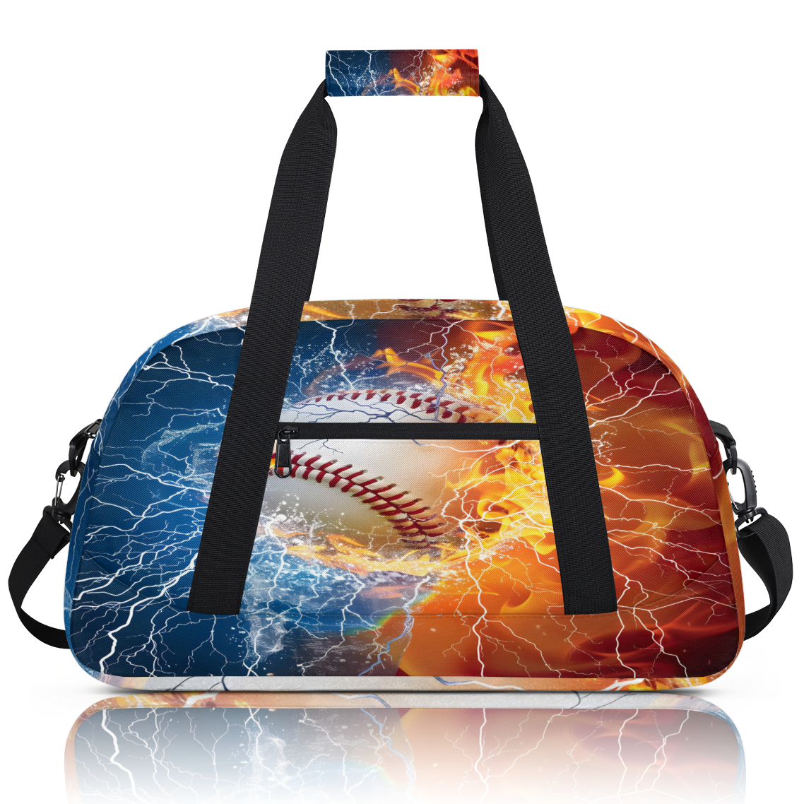 Herdesigns Baseball Sports Theme Sports Duffle Bag for Women & Men, Gym Bag Dance Bag Overnight Bag Carry On Weekender Travel Bag