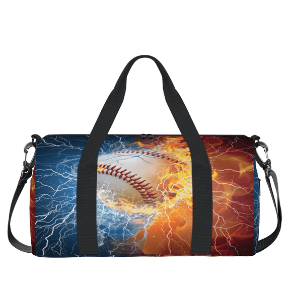 Herdesigns Baseball Sports Theme Travel Duffle Bag Sports Yoga Weekender Overnight Carry on Workout Bags Lightweight Waterproof Gym Tote Bag for Women