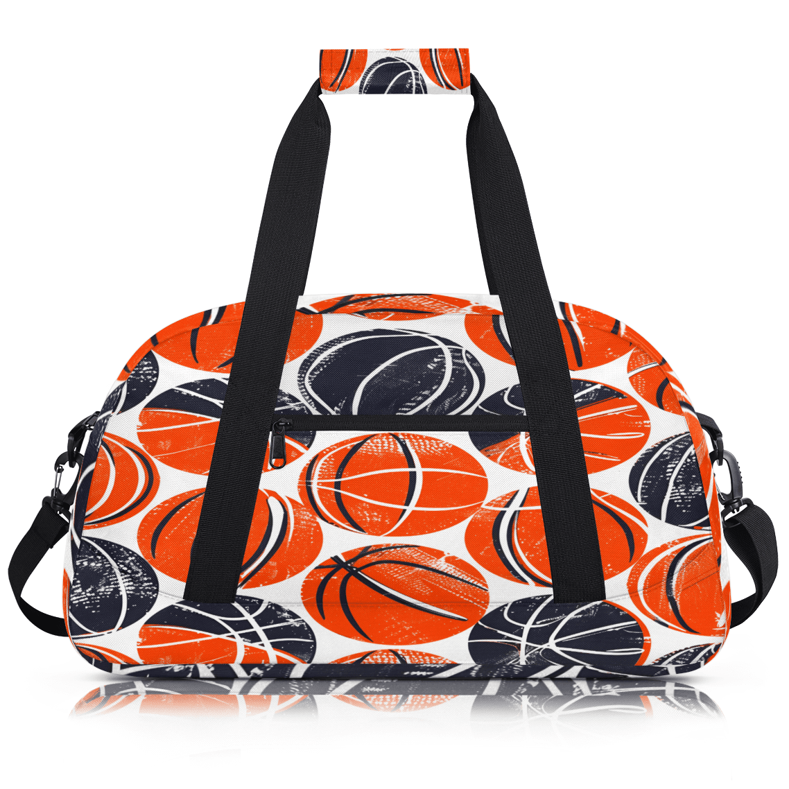 Herdesigns Basketball Duffle Bag for Women & Men, Sports Gym Bag Dance Bag Overnight Bag Carry On Weekender Travel Bag